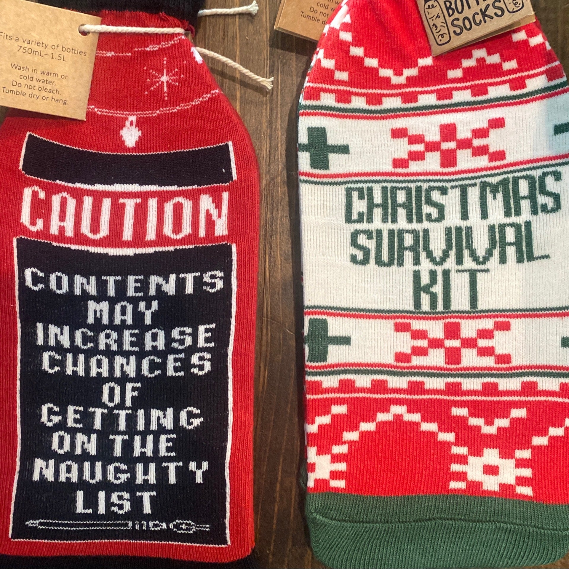 Christmas Survival Kit Bottle Sock